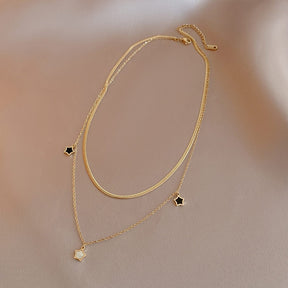 Conjunto Colar e Pulseira com Pingente Estrela