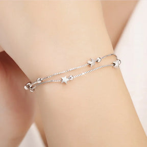 Pulseira de Prata 925 com Estrelas