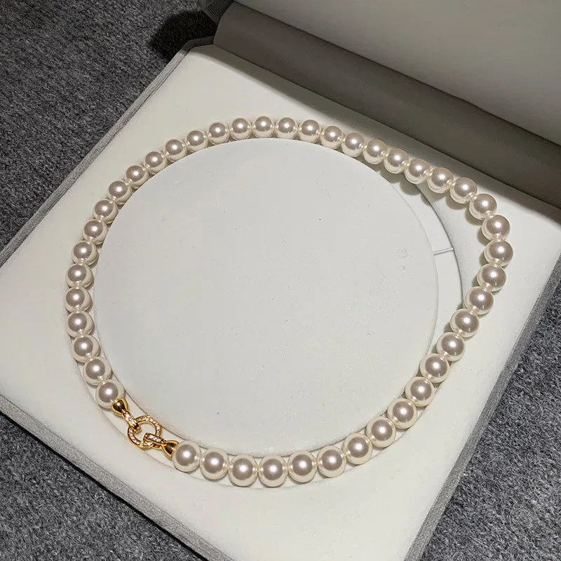 Conjunto Luxuoso de Pérolas - Colar e Pulseira Elegantes