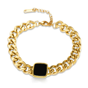 Pulseira Pingente Ônix - Lux