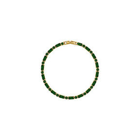 Francês de luxo verde zircão emendado metal liga cobre pulseira 2024 nova moda jóias para festa das mulheres charme acessórios pulso