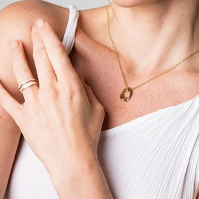 Anel Mármore Ajustável 18k - Lux